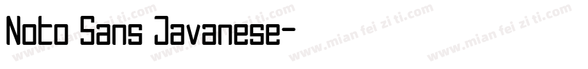 Noto Sans Javanese字体转换